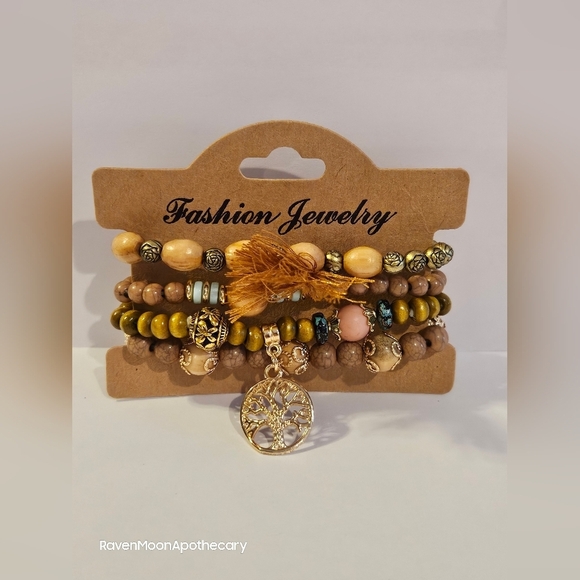 3/15$ Bundle Deal New Boho Style Tree of Life Bracelets 4 piece - Picture 1 of 3